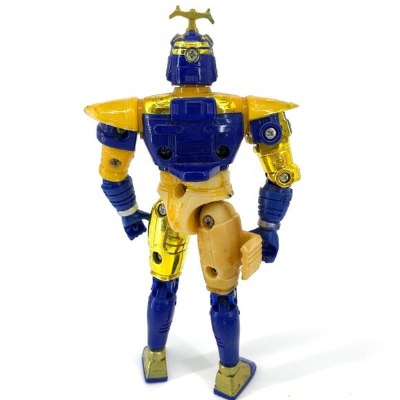 Vintage Bandai MMPR Action Figure Power Rangers 1997 Beeltborgs Gold Chromium - Picture 3 of 5